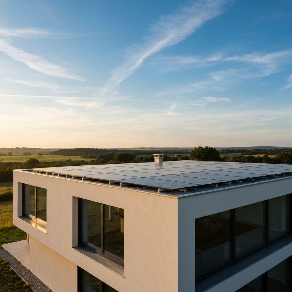 Panneaux solaires installés sur un toit par Caralux
